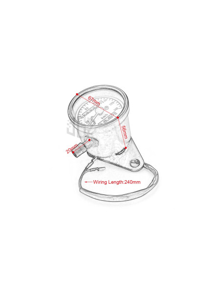 compteur vitesse noir 140 kms/h mecanique adptable universel scooter atv moto qu