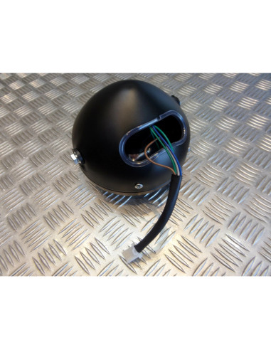 phare metal noir universel moto scrambler bobber custom chopper cafe racer neo c