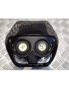 plaque phare tete fourche noir universel adaptable moto enduro trail mecaboite 2