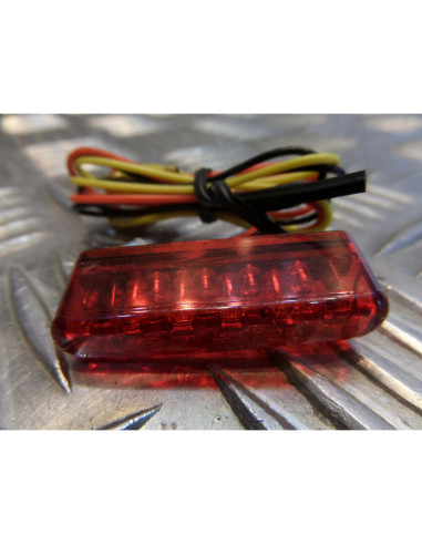 feu arrière 8 leds scooter moto quad universel adaptable