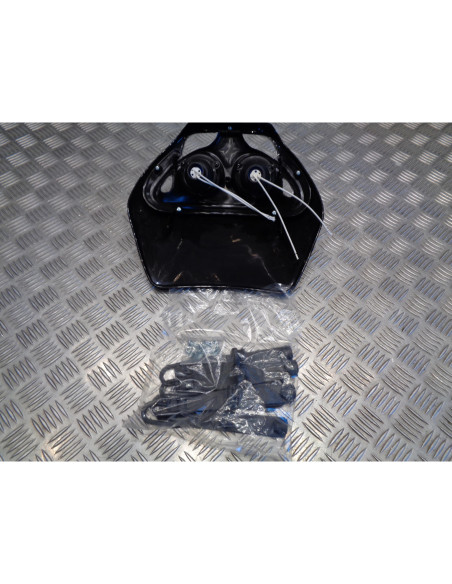 plaque phare tete fourche noir universel adaptable moto enduro trail mecaboite