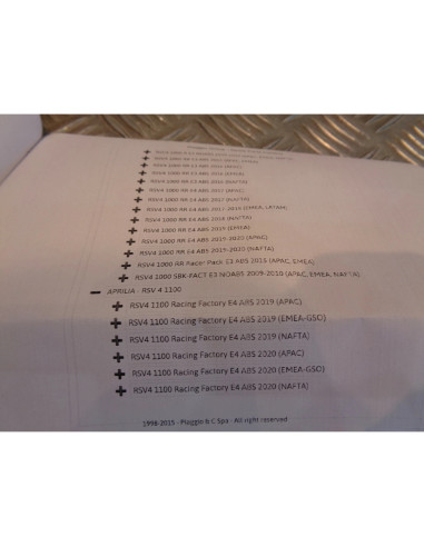 cache carenage inferieur gauche 858829 moto aprilia 50 125 1000 rs rs4 rsv rsv4