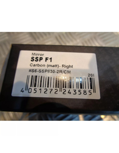 retroviseur droit stage6 carbone mat type f1 universel adaptable m8 scooter moto