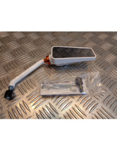 retroviseur droit stage6 blanc type f1 universel adaptable m8 scooter moto 2
