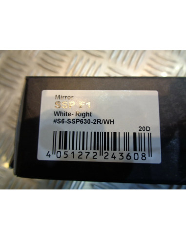 retroviseur droit stage6 blanc type f1 universel adaptable m8 scooter moto