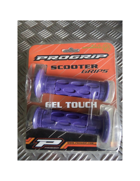 paire poignee caoutchouc guidon 22 mm progrip 767 violet moto scooter quad ...