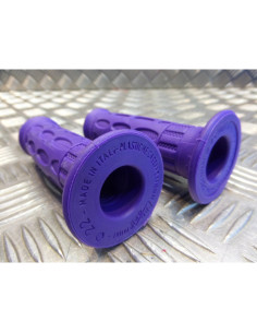 paire poignee caoutchouc guidon 22 mm progrip 767 violet moto scooter quad ... 2