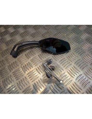 retroviseur droit alu rectangulaire gris fusil universel adaptable moto scooter