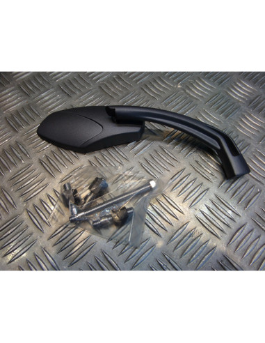 retroviseur droit alu rectangulaire gris fusil universel adaptable moto scooter