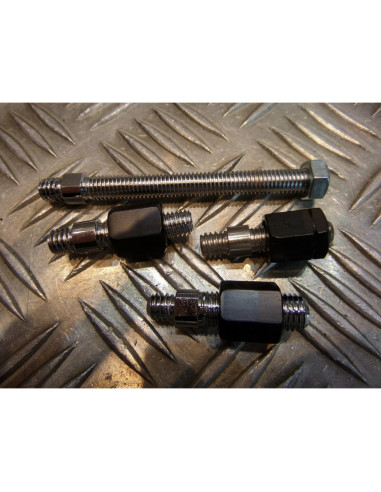 retroviseur droit alu rectangulaire gris fusil universel adaptable moto scooter