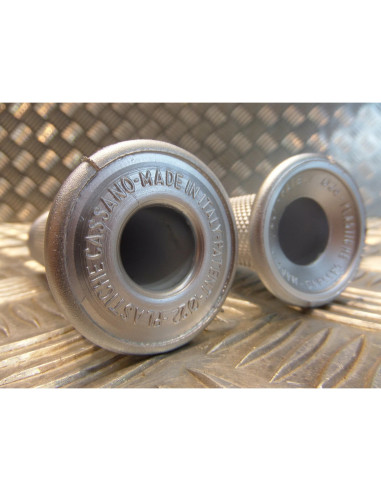 paire poignee revetement caoutchouc guidon 22 mm progrip 717 gris scooter moto q