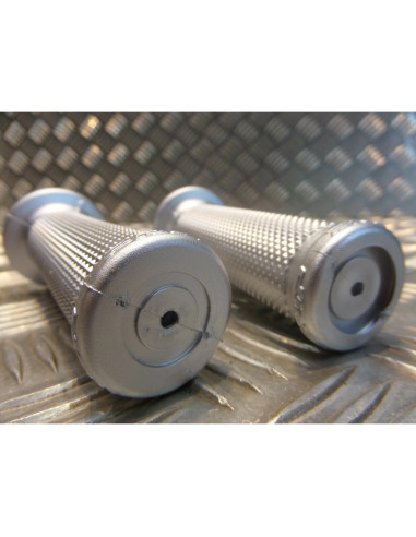 paire poignee revetement caoutchouc guidon 22 mm progrip 717 gris scooter moto q