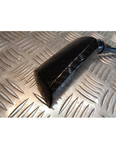 retroviseur droit f1 deluxe m8 x 175 look carbone + adaptateur m8 x 25 universel