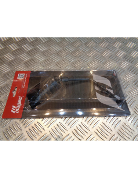 retroviseur droit f1 deluxe m8 x 175 look carbone + adaptateur m8 x 25 universel