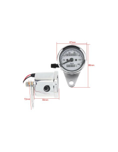 compteur vitesse chrome 140 kms/h mecanique universel adaptable scooter moto qua 2