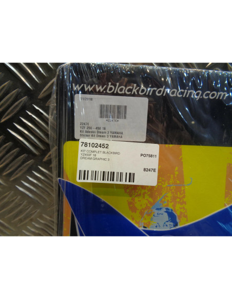 kit complet blackbird autocollants stickers housse de selle dream graphic 3 moto
