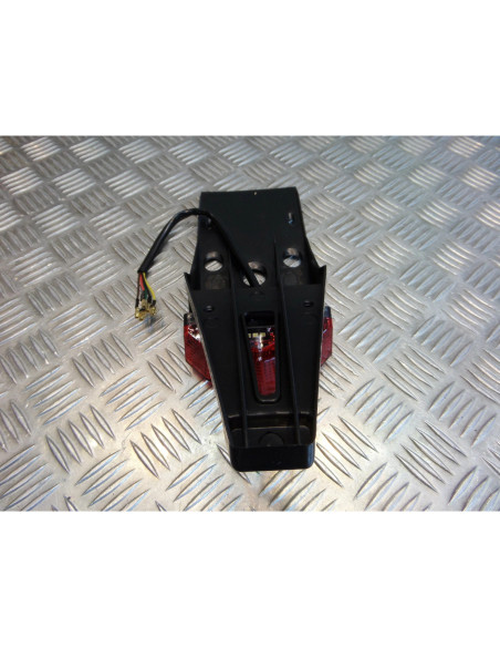 bavette support plaque immatriculation + feu led pour moto enduro course custom