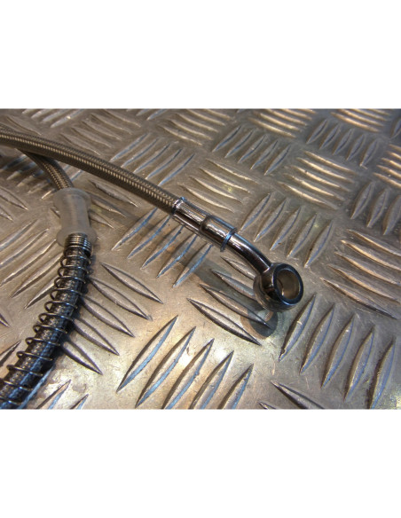 durite de frein universel adaptable type aviation 950 mm - 95 cm moto scooter qu