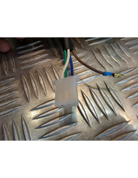 phare metal chrome universel verre jaune moto bobber custom chopper cafe racer s