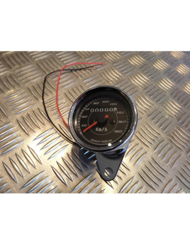 compteur vitesse 180 kms / h universel adaptable chrome meca moto scooter quad