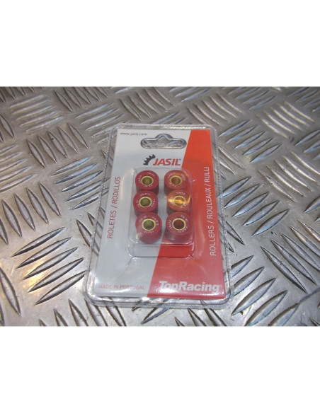 6 galets variateur JASIL 15 X 12 mm - 7,5 gr scooter mbk 50 booster nitro next r