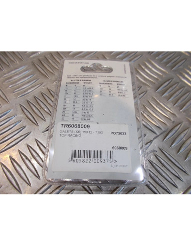 6 galets variateur JASIL 15 X 12 mm - 7,5 gr scooter mbk 50 booster nitro next r