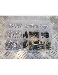 137 vis boulon ecrou clips argent cache carenage carrosserie moto scooter fixati