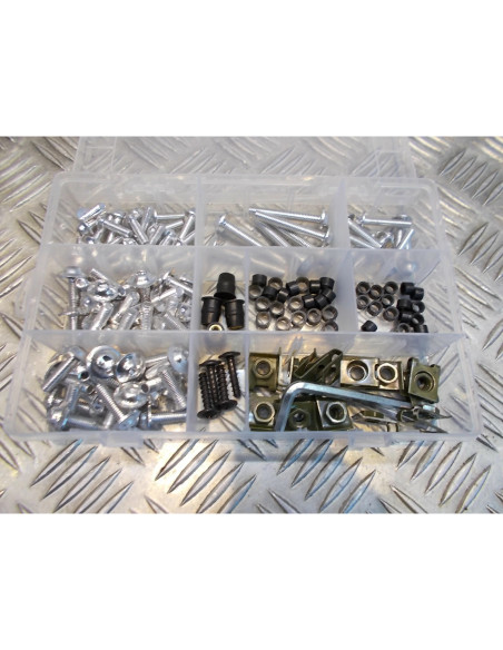 137 vis boulon ecrou clips argent cache carenage carrosserie moto scooter fixati