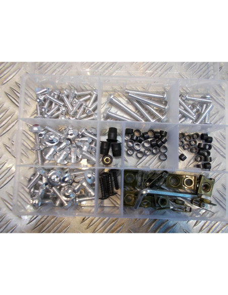 137 vis boulon ecrou clips argent cache carenage carrosserie moto scooter fixati