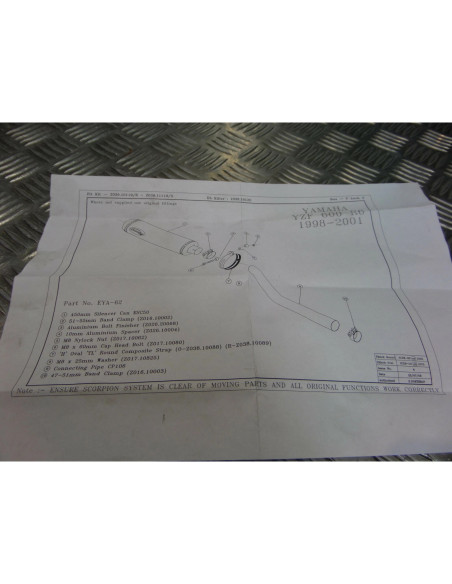 montage scorpion cp106 tube pot silencieux moto yamaha yzf 600 r6 Z039.YA62 manc