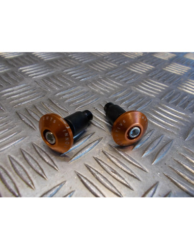 jeu embout orange plat guidon diametre 22 mm moto scooter universel adaptable qu