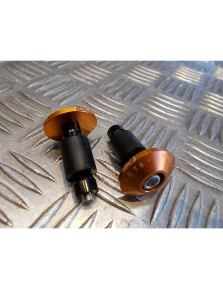 jeu embout orange plat guidon diametre 22 mm moto scooter universel adaptable qu