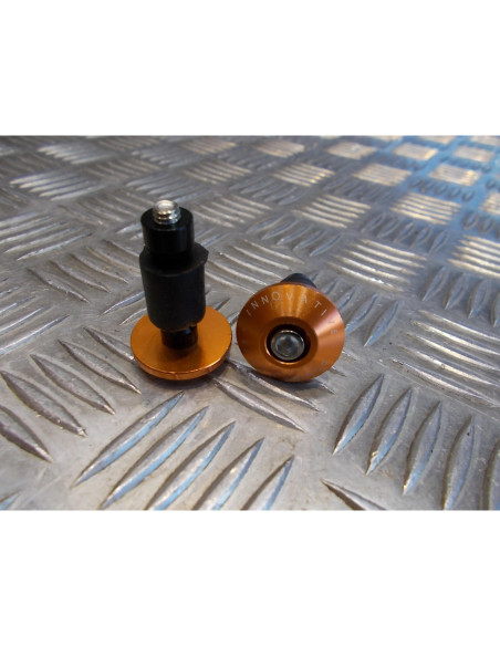 jeu embout orange plat guidon diametre 22 mm moto scooter universel adaptable qu