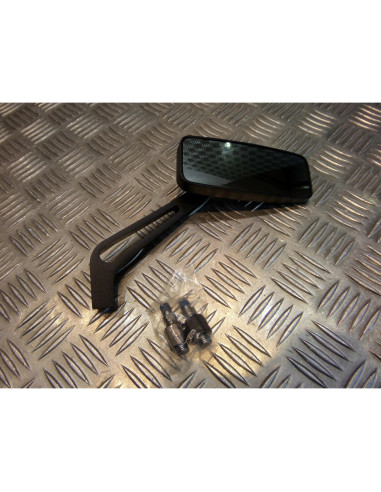 retroviseur droit alu noir mat str8 cnc style scooter moto quad diam 8 et 10 mm