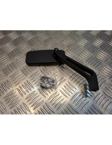 retroviseur droit alu noir mat str8 cnc style scooter moto quad diam 8 et 10 mm