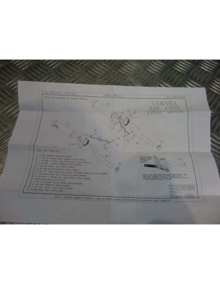 montage scorpion CP073 74 tube pot silencieux moto yamaha 1300 xjr Z039.YA52 co