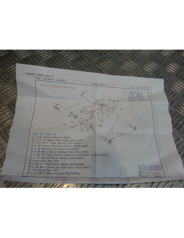 montage scorpion cp080 81 tube pot silencieux moto honda cb 900 hornet Z039.HA76