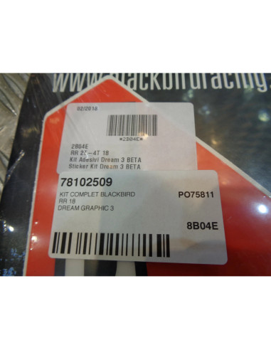 kit complet blackbird autocollants stickers housse de selle dream graphic 3 moto