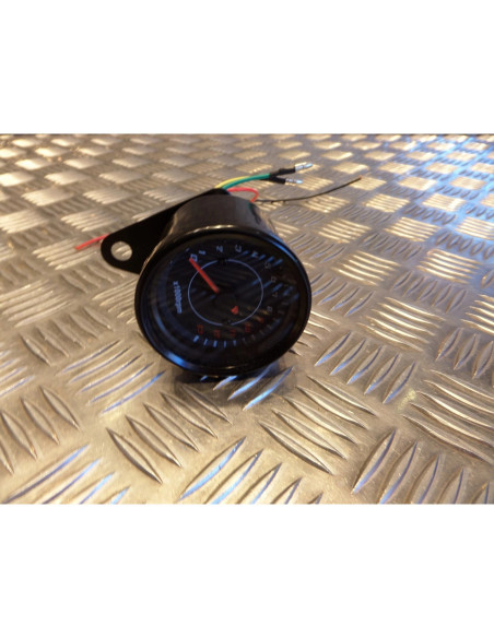 compteur compte tours electrique universel noir adaptable scooter moto quad