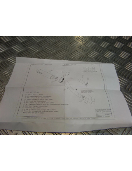 montage scorpion cp252 tube pot silencieux moto suzuki gs 500 f gsf Z039.SI82 co