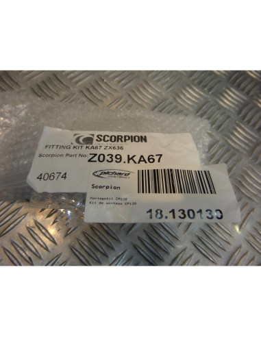 montage scorpion cp130 tube pot silencieux moto kawasaki zx 636 ninja Z039.KA67