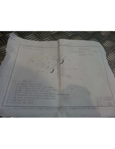 montage scorpion cp121 122 tube pot silencieux moto honda vfr 800 v-tec Z039.HA7