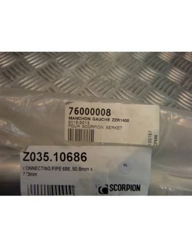 manchon tube gauche silencieux pot moto kawasaki zzr 1400 scorpion cp686 7600000