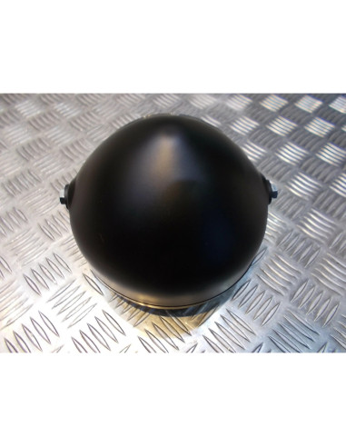 phare metal noir universel verre jaune moto bobber custom chopper cafe racer scr