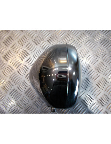 phare metal chrome universel double full led moto bobber custom chopper cafe rac