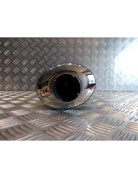 silencieux scorpion large oval plat inox 350 mm moto 18.115101 SC53SEO pot echap