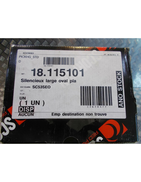 silencieux scorpion large oval plat inox 350 mm moto 18.115101 SC53SEO pot echap