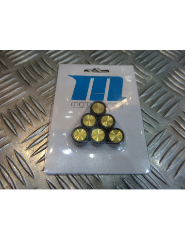 6 galets variateur motoforce 15 X 12 mm - 11,5 gr scooter mbk 50 booster nitro n