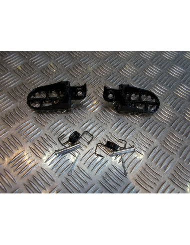 paire cale repose pied noir moto cross honda 50 70 80 100 crf xr dirt bike ...