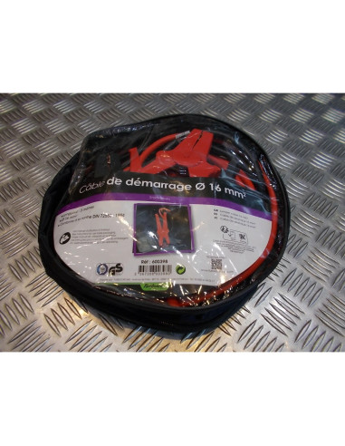cable pince demarrage 3 metres diametre 16 mm2 pour voiture moto scooter quad ..